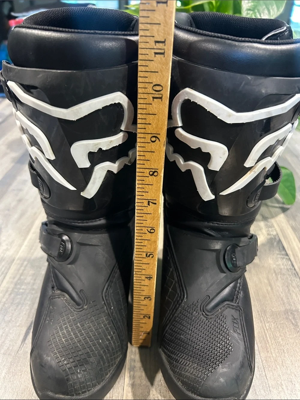 Fox Kids Black Boots with White Logo Accents
